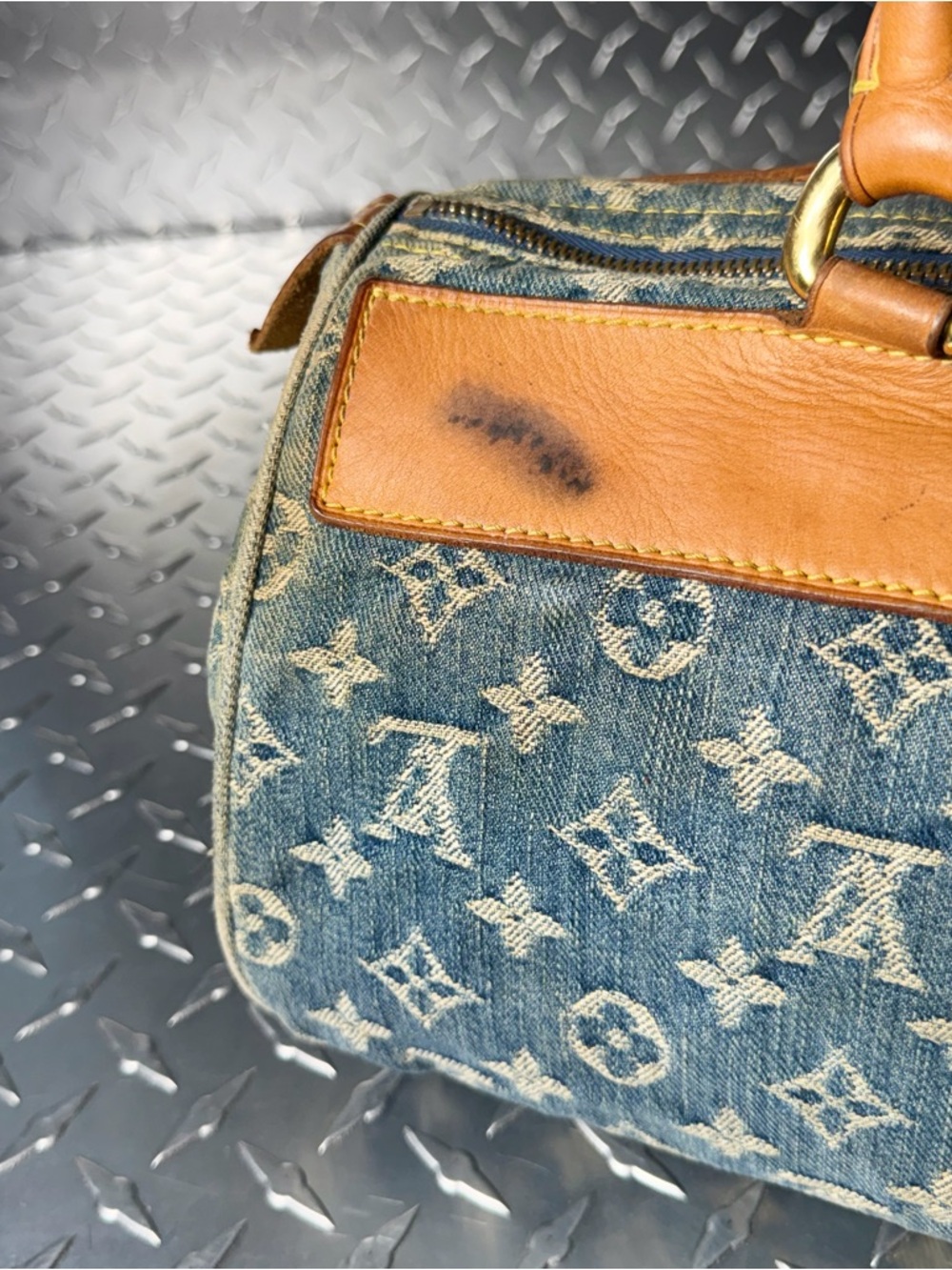 Louis Vuitton Vintage Monogram Denim Neo Speedy in Blue - Picture 6 of 12